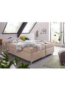Boxspringbett »Holland« ohne Kopfteil, frei im Raum stellbar , beige , Westfalia Schlafkomfort