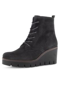 Gabor , Damen , Stiefelette , Keilabsatz, Schn&uuml;rboots, Keilstiefelette, Best Fitting-Ausstattung , schwarz , Schn&uuml;rstiefelette mit modischer Keilsohle