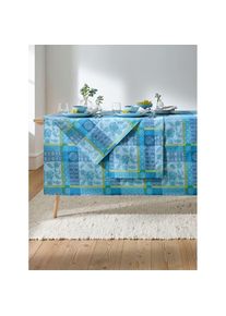 Tischdecke , blau