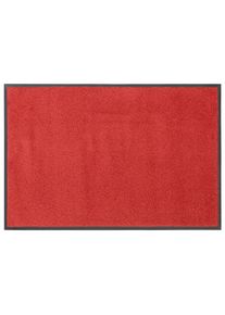 Fussmatte »Lavea« rechteckig 9 mm Höhe Schmutzfangmatte, Uni-Farben, In- und Outdoor-Teppich, waschbar , orange , my home , Obermaterial: 100%...