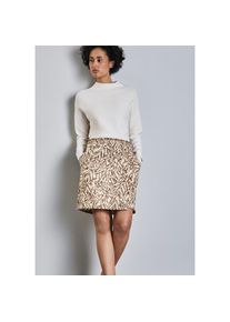 Street One , Wickelrock, in Wickeloptik , beige , Paperbag Velours-Rock von Street One
