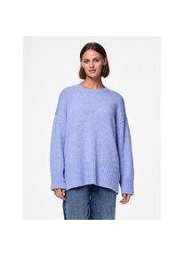 Pieces , Rundhalspullover »PCNANCY LS LOOSE O-NECK KNIT NOOS BC«, Oversized , lila , Strickpullover von Pieces