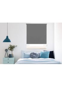 Seitenzugrollo »Thermo Win Rollo« verdunkelnd Sichtschutz ohne Bohren freihängend bis Länge120 , grau , mydeco , Obermaterial: 100% Polyester