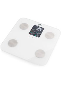 2THETA Eta, eta Personenwaage &raquo;Lena&laquo; LCD-Display, Touch Bedienung, 180kg Tragf&auml;higkeit, K&ouml;rperanalyse, wei&szlig;, Einheitsgr&ouml;&szlig;e, Personenwaage