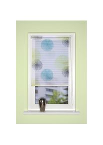 Raffrollo &raquo;RAWLINS&laquo; mit Hakenaufh&auml;ngung ohne Bohren freih&auml;ngend Kettenzugrollo, digital bedruckt , gr&uuml;n , Home Wohnideen , Obermaterial: 100%...