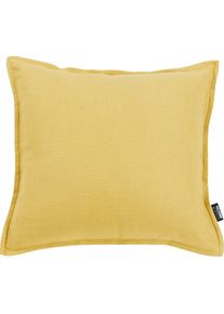 Dekokissen »Lenny« Kissenhülle ohne Füllung im Hyggestil mit abgestepptem Saum , goldfarben , done. , Obermaterial: 50% Viskose, 30% Baumwolle,...