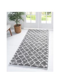 Hochflor-L&auml;ufer &raquo;Temara Shag, LAGERR&Auml;UMUNG!&laquo; rechteckig 51 mm H&ouml;he Teppich-L&auml;ufer, gewebt, weich & kuschelig , grau , MyFlair M&ouml;bel & Accessoires ,...