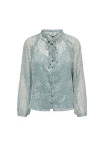 Only, Unisex, Only Chiffonbluse &raquo;ONLELIZA LIFE LS V-NECK STRING TOP WVN&laquo;, fog gr&uuml;n aop:w bohemian garden, M, Blusenshirt mit Top von Only