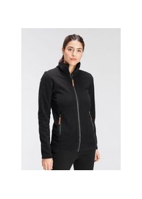 Polarino , Fleecejacke, ohne Kapuze, für kalte Tage, aus Fleece, lässiger Look , schwarz , Kuschelige und wärmende Fleecejacke für kalte Tage
