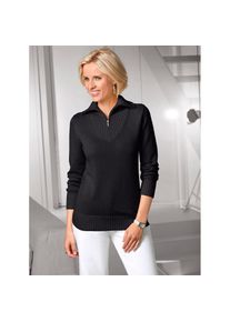Casual Looks , Troyer »Pullover« , schwarz , Sorgfältig passgenau gestrickter Pullover
