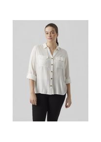 Vero Moda Curve , Damen , Hemdbluse »VMBUMPY L/S SHIRT NEW CURVE GA NOOS« , weiss , Bluse von Vero Moda Curve