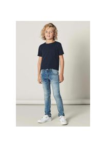 name it , Jugendliche , Stretch-Jeans »NKMTHEO DNMTHAYER COR1 SWE PANT« , blau , Stretch-Jeans mit gerader Beinform bietet Bewegungsfreiheit und...