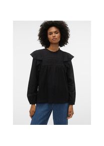 Véro Moda Vero Moda , Spitzenbluse »VMTRINE LS LACE TOP WVN GA NOOS« , schwarz , Langarm Bluse von Vero Moda