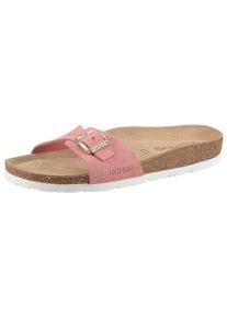 Rohde , Pantolette, Keilabsatz, Sommerschuh, Schlappen mit vorgeformtem Softfussbett , rosa , Mit verstellbarer Schnalle