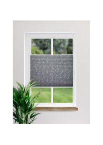 Garesa, Garesa Plissee &raquo;Blume&laquo; Lichtschutz ohne Bohren verspannt einfache Montage, bedruckt, blickdicht, grau, wei&szlig;, wei&szlig;, wei&szlig;, Obermaterial: 100% 