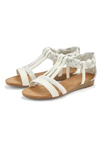 Lascana , Sandale »Sommerschuh, Sandalette,« mit Verzierung und kleinem Keilabsatz im Festival-Look VEGAN , weiss , Mit aufwendiger Verzierung,...