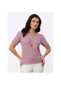 CRÉATION L Creation L , Kurzarmpullover »Kurzarm-Pullover« , lila , hochwertige Sommer-Qualität