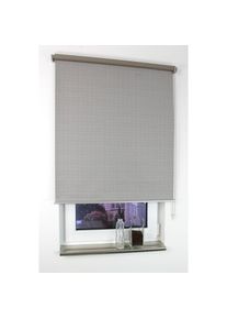 Liedeco, Seitenzugrollo &raquo;Struktur&laquo; verdunkelnd energiesparend mit Bohren Uni, im Festmass, anthrazit, Polyester