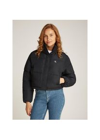 Calvin Klein Jeans , Outdoorjacke »MATTE CROPPED ND PUFFER«, mit Kapuze, mit Logoprägung , schwarz , Jacke von Calvin Klein Jeans Womanswear