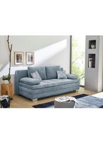 Jockenhöfer Schlafsofa »Lincoln«, mit Bettfunktion und Bettkasten, als Dauerschläfer geeignet , blau , Jockenhöfer Gruppe