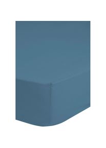 Spannbettlaken »in Gr. 90x200, 140x200 oder 180x200 cm« 100% Baumwolle, Mako-Satin, Rundumgummi, bis 25 cm Höhe , blau , HIP , Obermaterial: 100%...