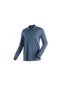 Maier Sports , Damen , Poloshirt »Ulrich L/S« Herren Funktionsshirt, langarm Freizeitshirt mit Hemdkragen, Reg. Fit , blau , Poloshirt aus...