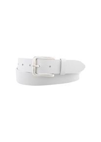 Bernd G&ouml;tz Bernd G&ouml;tz, Herren, BERND G&Ouml;TZ Lederg&uuml;rtel Solide, silberfarbene Dornschliesse, wei&szlig;, 80, Herrenlederg&uuml;rtel von Bernd G&ouml;tz