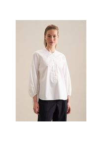 seidensticker , Klassische Bluse »Schwarze Rose«, Langarm Kragen Uni , weiss , Passform: Regular