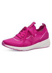 Tamaris , Slip-On Sneaker, Freizeitschuh, Halbschuh, Schnürschuh mit aufgesetzer Zierschnürung , pink , Sportiver Slip-On Sneaker für...