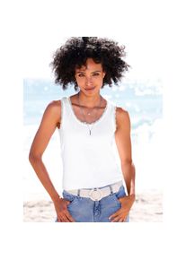 Heine , Shirttop , weiss , modische Spitzendetails