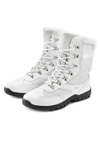 Lascana , Damen , Winterstiefel Snow Boots, Outdoor Stiefelette, wind & wasserabweisend, Profilsohle , weiss , Mit wasserabweisender...