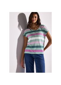 Street One , Shirttop, mit Streifenmuster , grün , T-Shirt von Street One