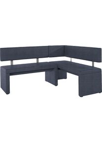 Home Affaire , Eckbank »Charissa« in 3 Grössen, verschiedene Qualitäten , blau , Stabiles Gestell