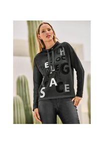 Heine , Sweatshirt , grau , glänzender Foliendruck