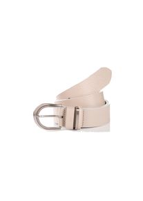 TOM TAILOR , Ledergürtel »TTSANDRA« 3,5 cm breiter Damengürtel, genarbte Oberfläche, Schliesse silberfarben , beige