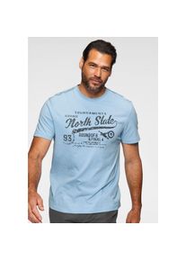 Man's World , Damen , T-Shirt Kurzarm, bedruckt, Rundhalsausschnitt, aus Single Jersey , blau , Kurzarm-Design für sommerliche Tage