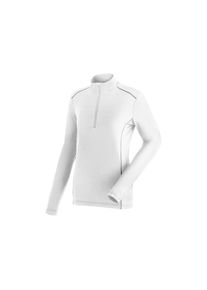 Maier Sports , Damen , Fleecepullover »Jenna Rec«, Damen Midlayer, elastisches und pflegeleichtes Half-Zip Fleece , weiss , Integrierter NFC-Chip...
