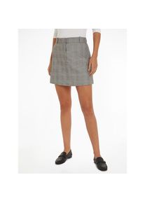 Tommy Hilfiger, Unisex, Bleistiftrock &raquo;POW CHECK SHORT SKIRT&laquo; Global Serie TH WOMEN, Webrock im Karodessin, global stp check, s, texture h grau, 36, 