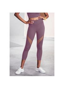 active by Lascana LASCANA ACTIVE , Damen , Caprileggings mit kleiner Raffung, Loungewear , lila , Funktions- Capri Leggings