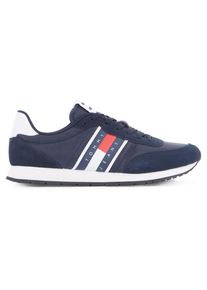 Tommy Jeans , Sneaker »TJM RUNNER CASUAL ESS« , Freizeitschuh, Halbschuh, Schnürschuh mit seitlicher Logoflagge , blau , Lässiger Keilsneaker mit...