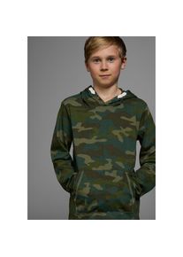 Kidsworld , Langarmshirt, Langarm, Basic-Passform, Allover-Druck, mit Kapuze , grün , Langarmshirt für stylische Looks