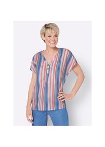 Classic Basics , Damen , Schlupfbluse , blau , in Leinen-Optik