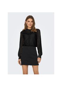 Only , Spitzenbluse »ONLREBA LACE L/S SHIRT WVN NOOS« , schwarz , Langarmbluse von Only