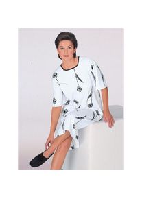 Damen , Nachthemd»Nachthemd« , schwarz-weiss , Single-Jersey