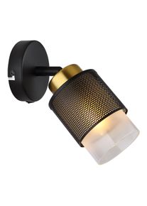 Globo Olga Wandleuchte Gold, Schwarz, 1-flammig