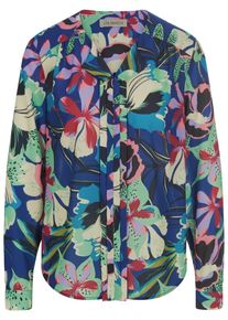 Uta Raasch - Bluse mit V-Ausschnitt, multicolor, Gr. 46, Kunstfaser