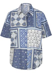 Peter Hahn - Bluse, blau, Gr. 40, Baumwolle