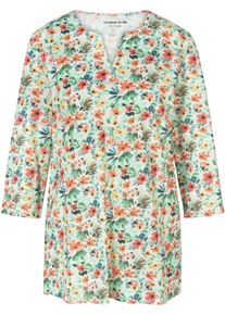Green Cotton - Splitneck-Shirt Erika, multicolor, Gr. 38, Baumwolle