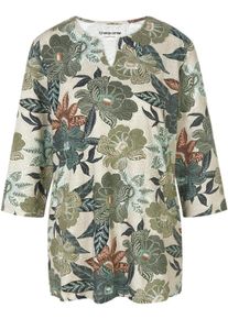 Green Cotton - Splitneck-Shirt Erika, beige, Gr. 48, Baumwolle