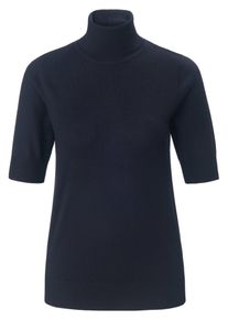 Peter Hahn - Rollkragen-Pullover, blau, Gr. 46, Schurwolle
